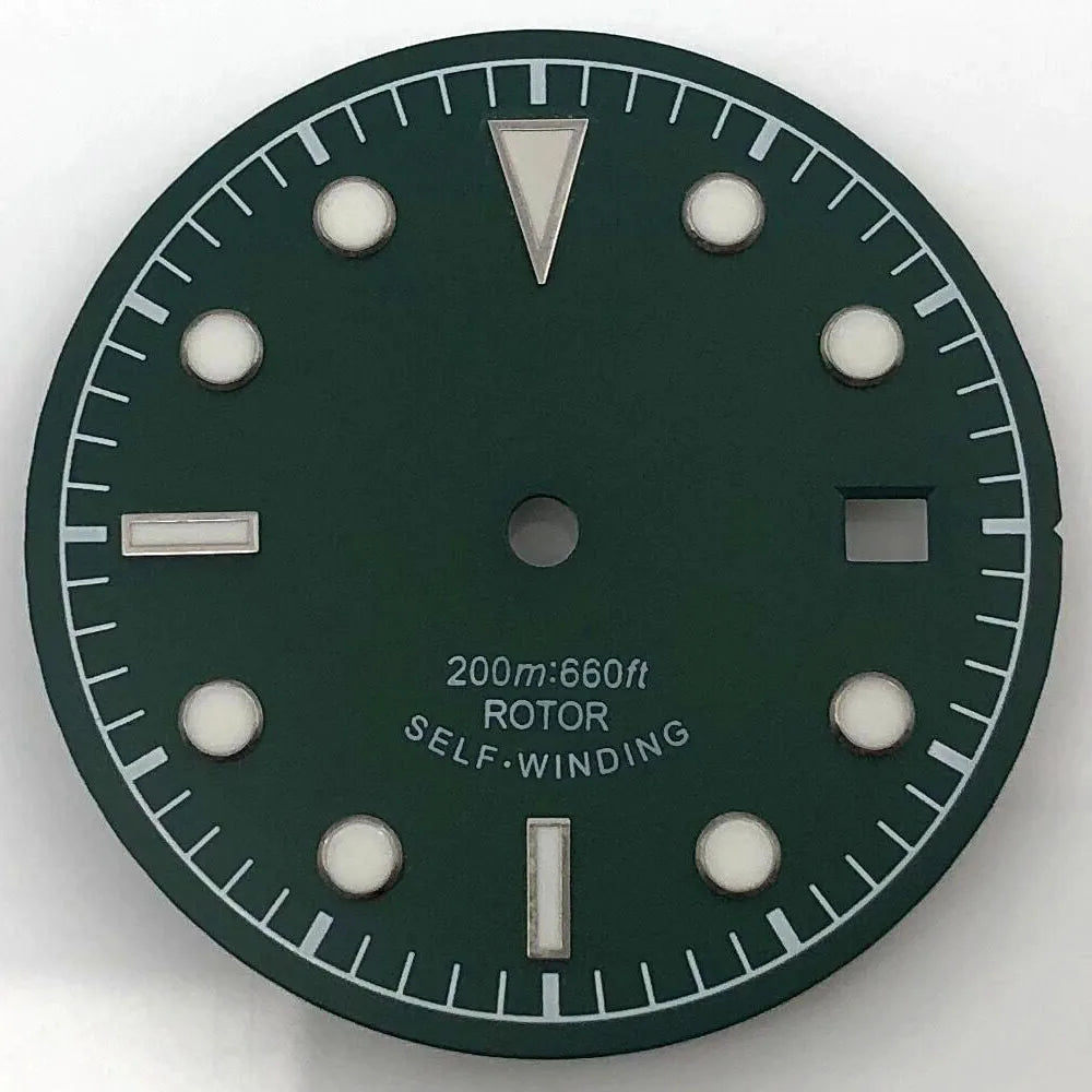 30.5mm Dial For 41MM Black Bay Mod Green Luminous NH35 NH36 ETA2836/2824 Miyota8205/8215/821A
