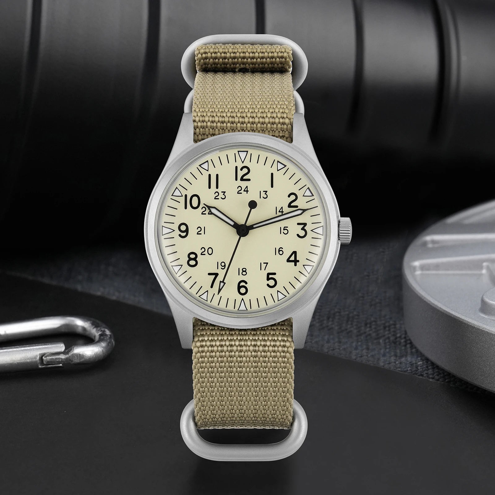 Militado ML07 Military Watch VH31 Quartz Sapphire Luminous AR Coating 10bar