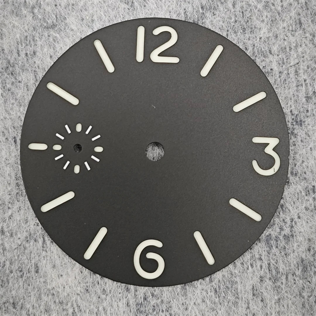 36mm Watch Dial Green Luminous Watch Face Insert Parts Accessories for ETA6497/ Seagull ST36 Movement Watch Repair Parts