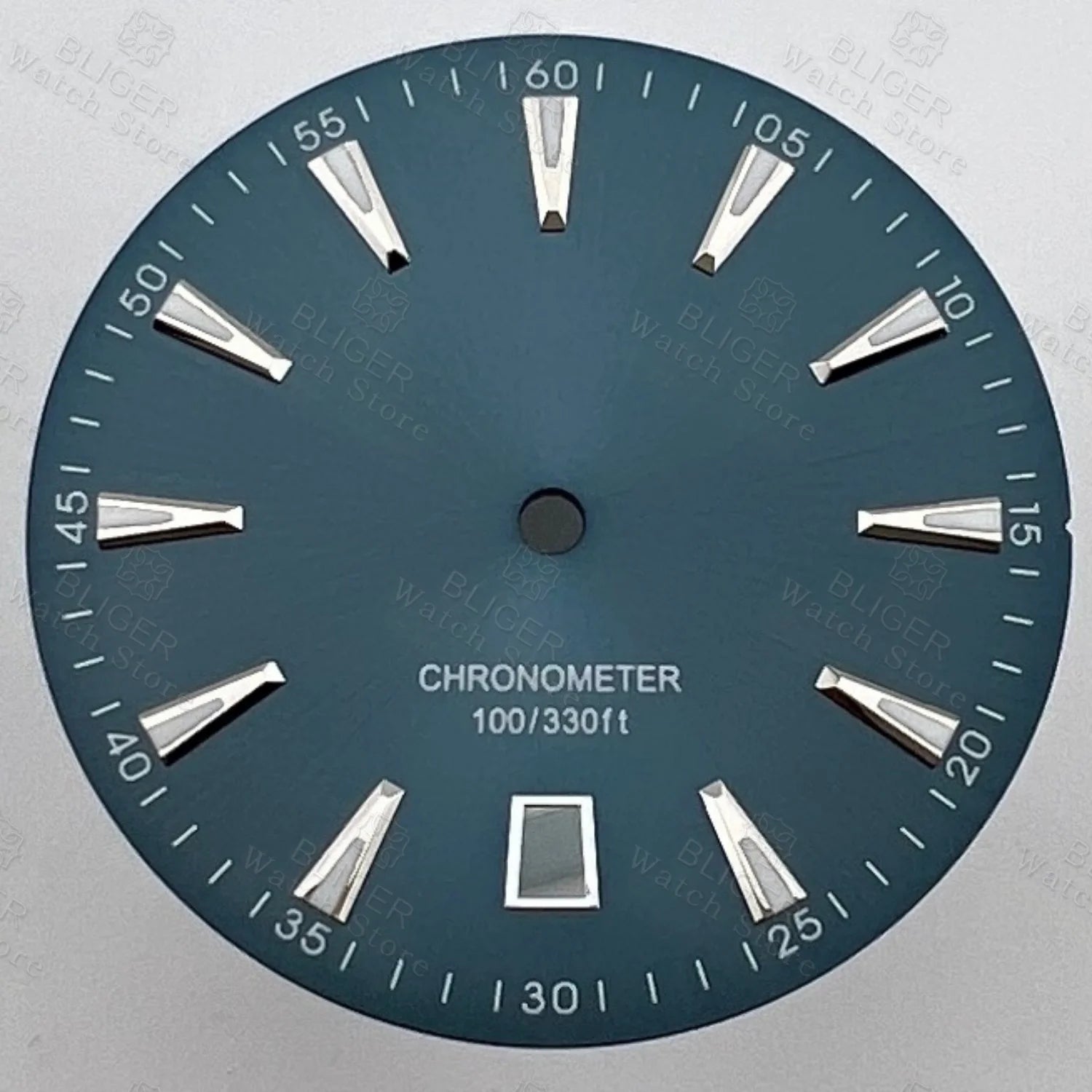 33mm AT Style Watch Dial Wristwatch Parts Sunburst Gradient Black Ocean Blue Red Dial Luminous Fits NH35 Movement 6 o'clock