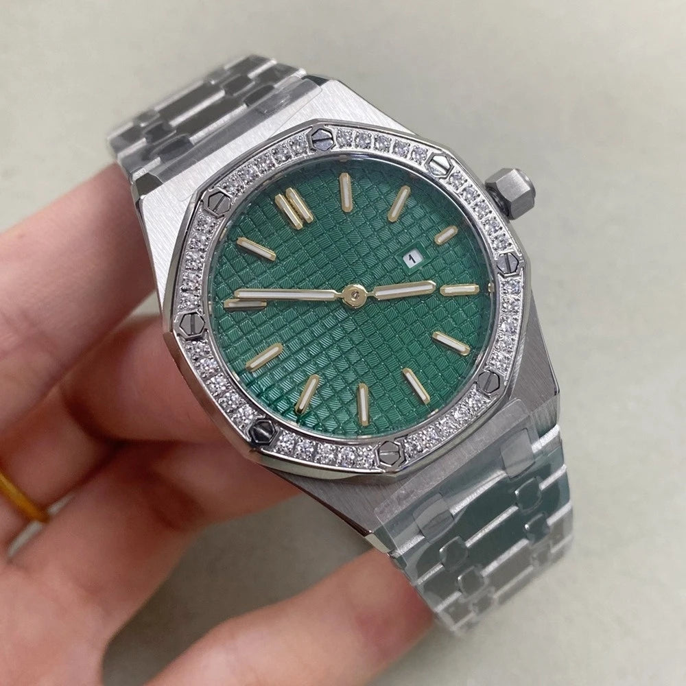 Diamon watch for Women 31mm Octogon AP Quartz Watch Japanese VJ24 5ATM Sapphire