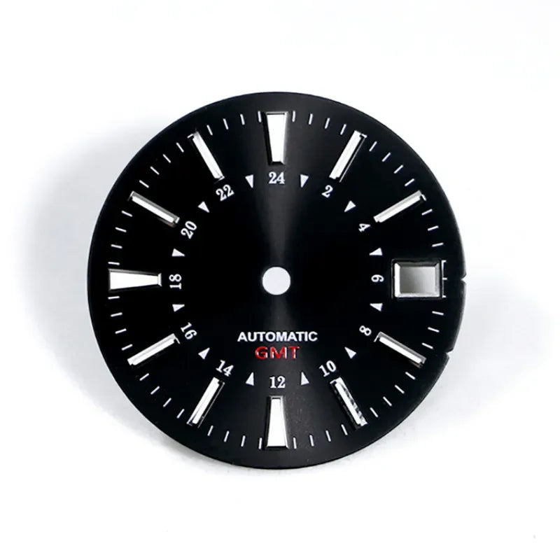 Premium Watch Dial 28.5mm High Quality Sunburst NH35 or GMT Dial for NH34 MOVEMENT BGW9 Lume Custom Logo