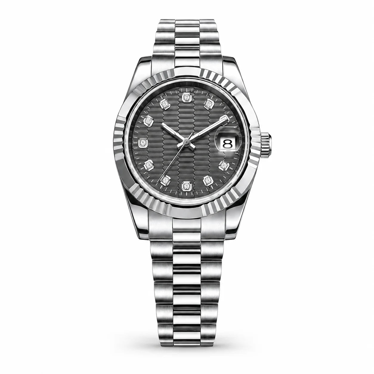 39mm DateJust Mod CORGEUT 6002G Miyota 8215 Seiko NH35 Automatic Geometric Dial Sapphire Half-Fluted Bezel 10ATM
