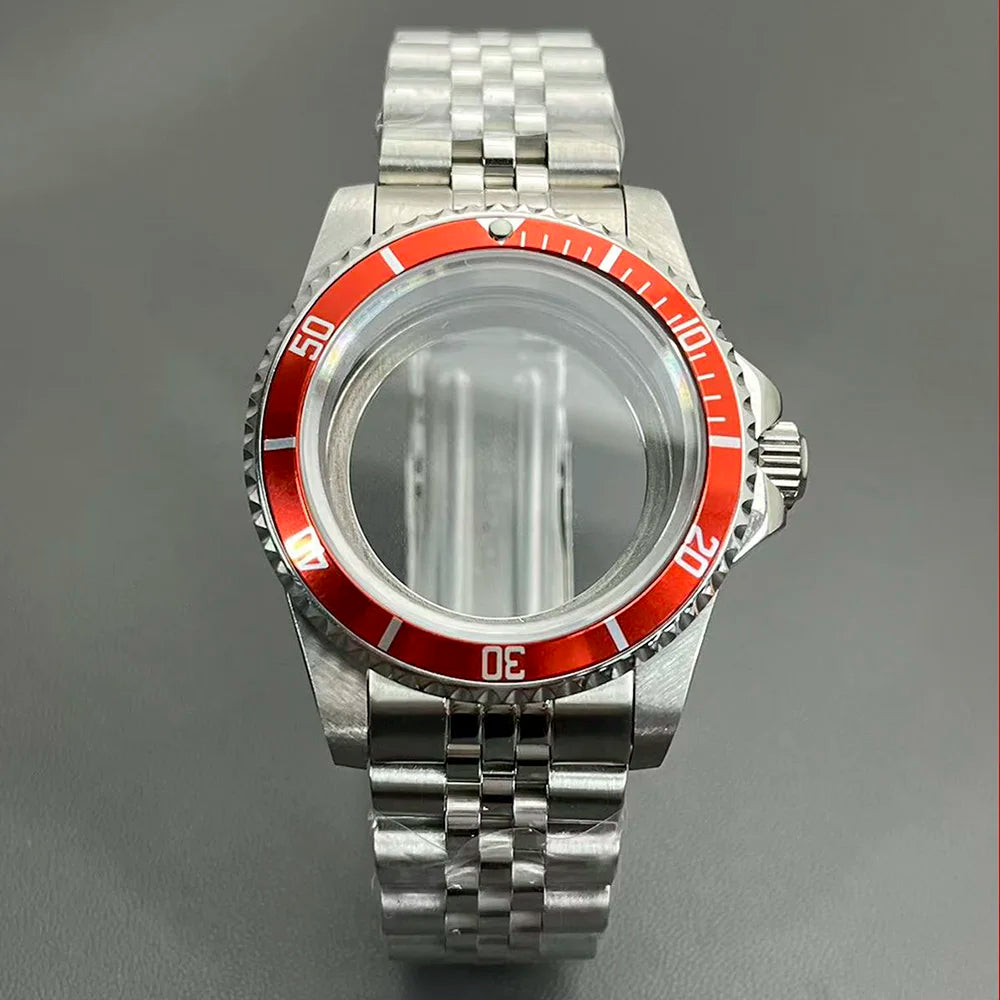 Retro Diver case 39mm,10bar waterproof stainless steel sapphire crystal case, suitable for NH34, NH35, NH36 mechanical movement accessories