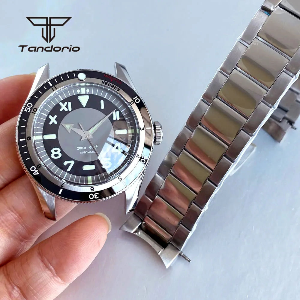 40mm Serica Mod ダイブケース ドーム型サファイア + ブレスレット + 31mm 文字盤 + 針 Mod アクセサリー NH35 NH36 NH38 ETA2824 PT5000 ST2130 Miyota8215 に対応