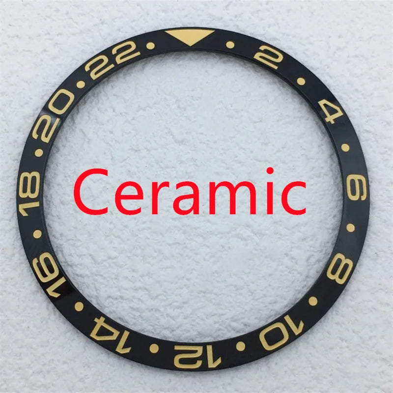 BB58 Watch Bezel Insert 37.2mm x 31.4mm Ceramic/aluminium for 39mm Case Watch Accessory Parts