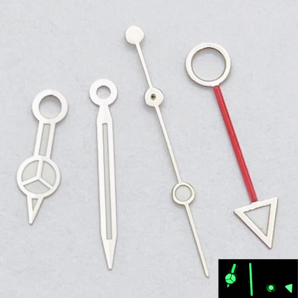 RICHUS NH34 GMT Watch Hands Silver/Black/Gold/RoseGold Blue Luminous Fit NH34 Movement Watch Accessories