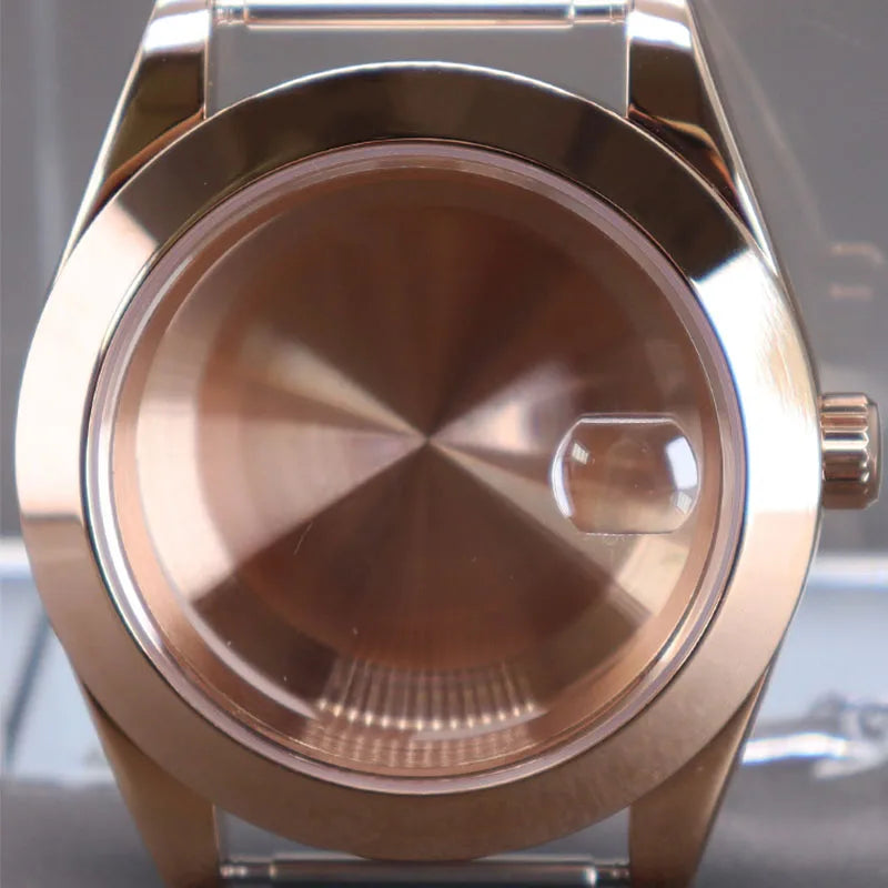 Explorer Watch Case 36mm/39mm Silver Rose Gold yellow Gold Two tone Sapphire 316L stainless Steel For Nh35 Nh36 NH34 NH38 Nh70 Miyota 8215 8285Movement