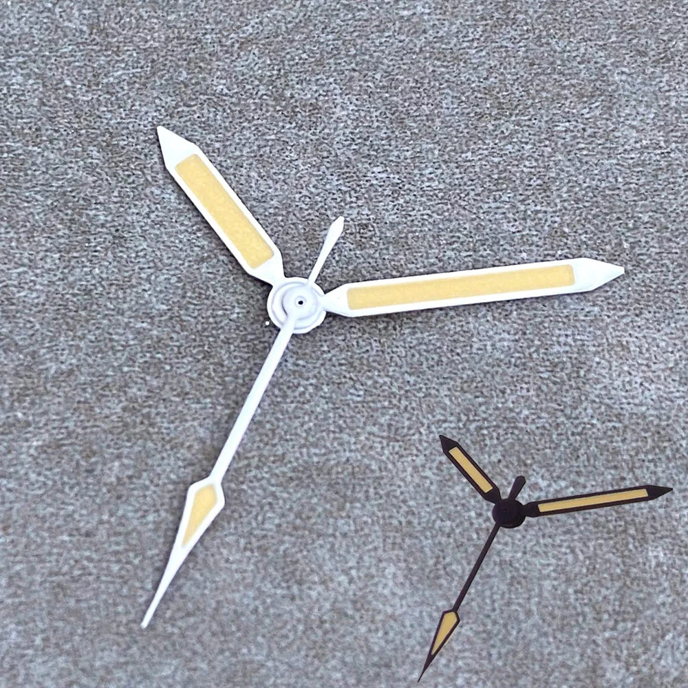 Fifty Fathom Watch Hands White Black Yellow Watch Hand Needles for NH35 NH36 NH37 NH38 NH39 NH70 NH72 ETA2824 PT5000 ST2130 Lume Watch Parts Accessories