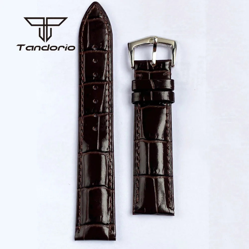 Tandorio Cocktail Mod Watch Case Domed Sapphire 40mm NH35 Automatic +33.5mm Dial Set Glass Back GS Style Accessary