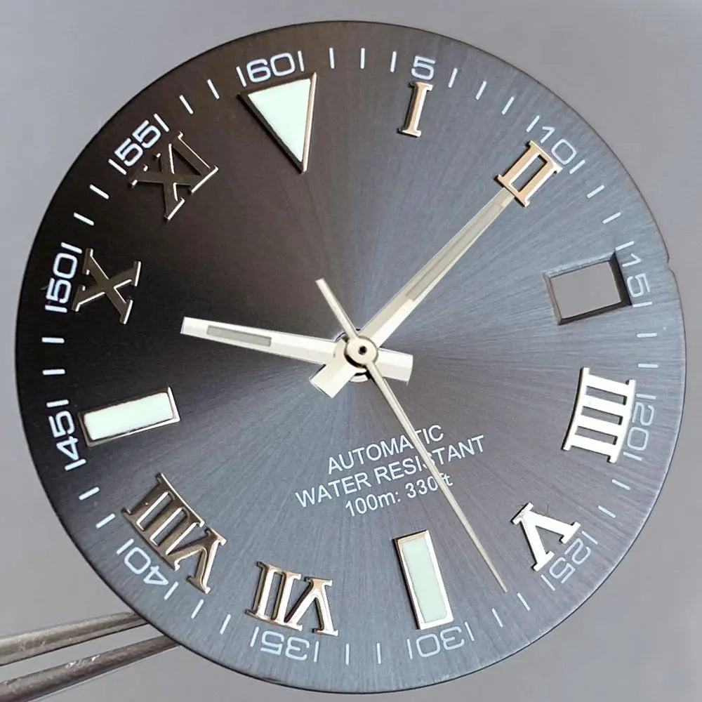 Wimbledon Style Roman Numeral Sunburst Dial 29mm Watch Dial Face For NH35 NH36 NH38 Movement Watch Replacement Part