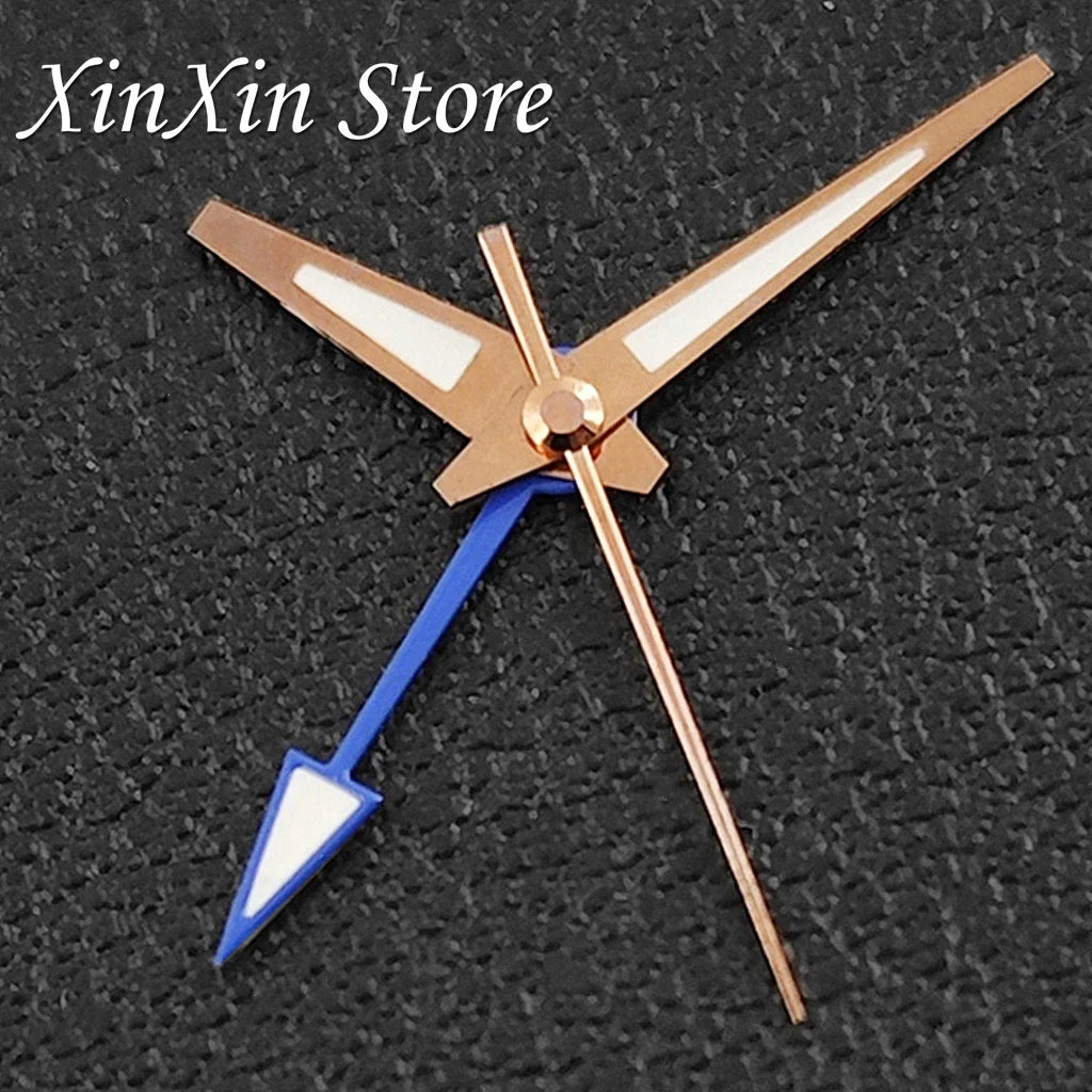GS 4 Pointers NH34A GMT Watch Hands C3 Green Luminous Watch Needles for NH34 NH35 NH36 NH38 Movement