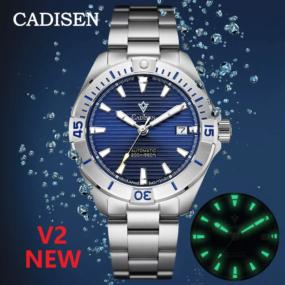 CADISEN C8218 Diver V2 20Bar NH35 Automatic 40MM Sapphire luminous