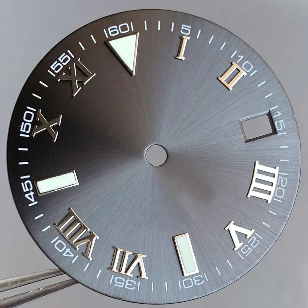Wimbledon Style Roman Numeral Sunburst Dial 29mm Watch Dial Face For NH35 NH36 NH38 Movement Watch Replacement Part