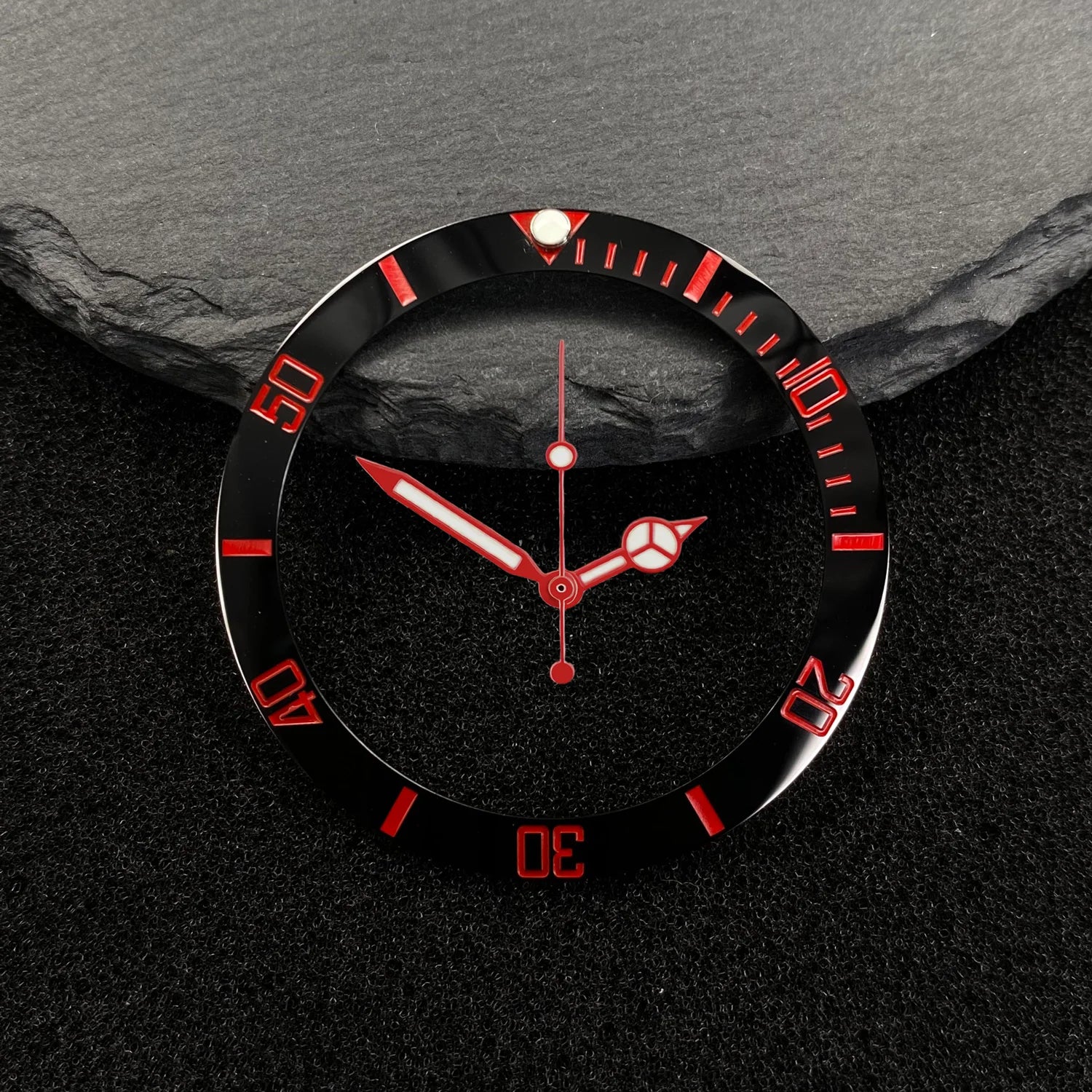 Submariner Bezel NH35 38mm bezel insert red Hands Watch Hands Blue Green Luminous Red Green Blue Hands For NH35/36/4R/7S Movement Watches Parts