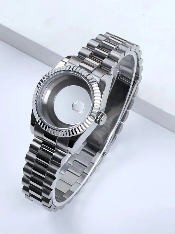 31mm Case For NH05 Movement Watch Accessories Fit 24.5mm Dial Watch Case Stainless Steel Women Automatic Watch Sapphire Glass