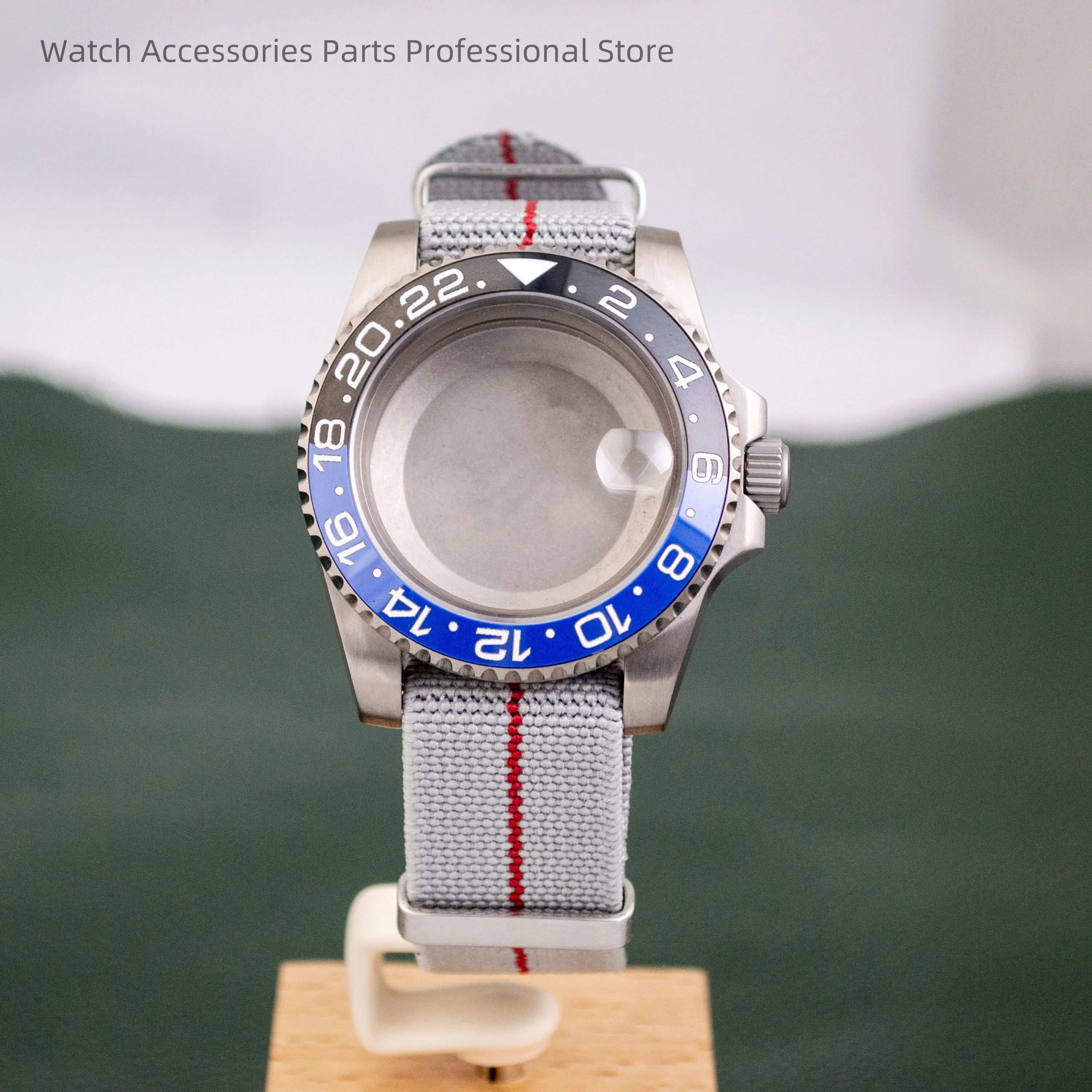 40mm Titanium Watch Case Nylon Strap Sapphire For ETA2824 PT5000 NH35 NH36 SUB GMT Watch Accessories