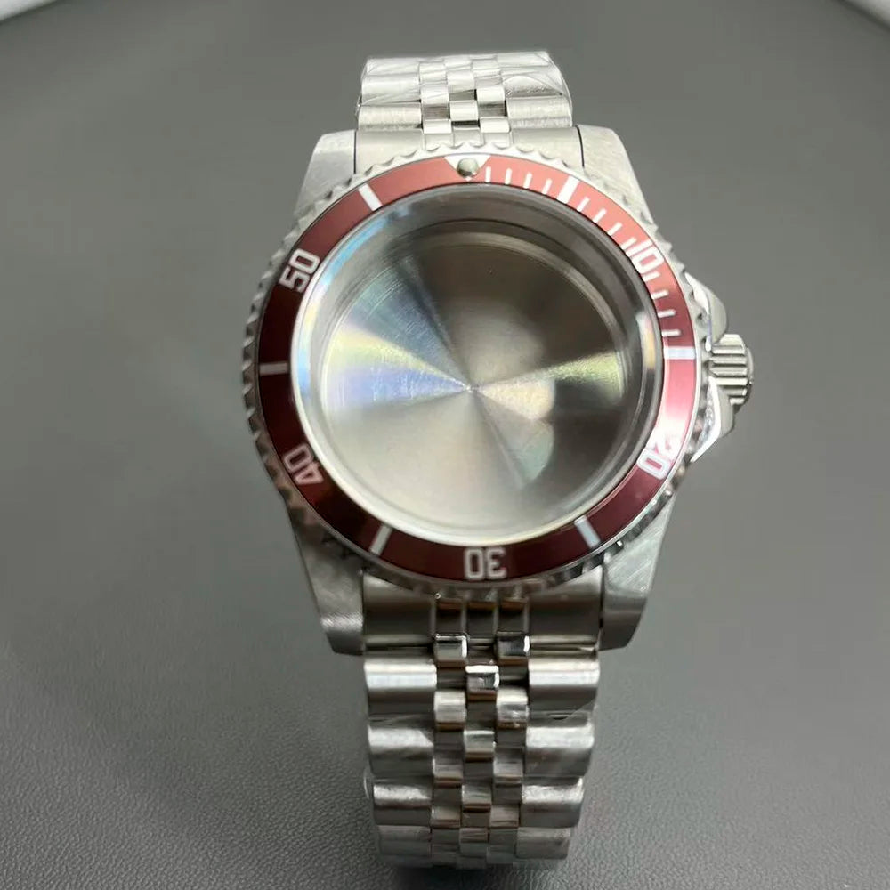 Retro Diver case 39mm,10bar waterproof stainless steel sapphire crystal case, suitable for NH34, NH35, NH36 mechanical movement accessories