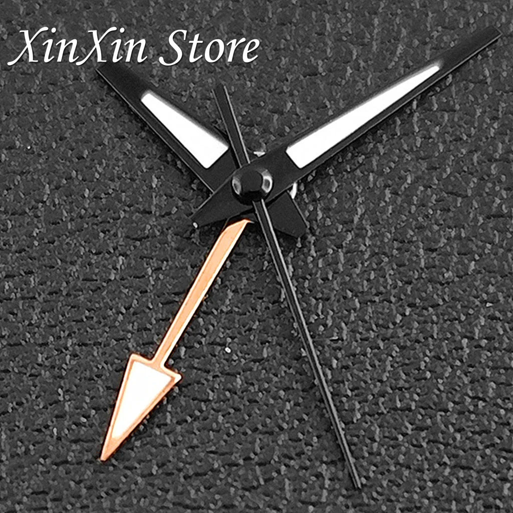 GS 4 Pointers NH34A GMT Watch Hands C3 Green Luminous Watch Needles for NH34 NH35 NH36 NH38 Movement