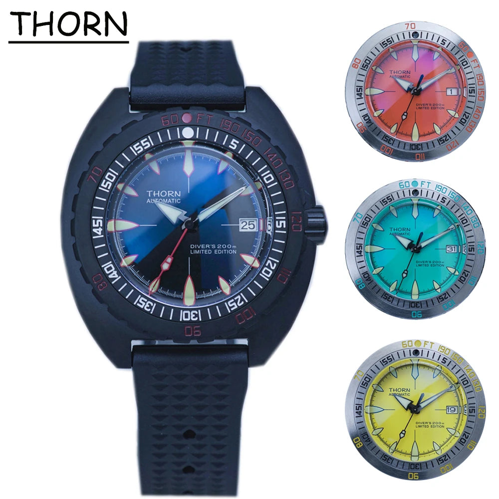 THORN Shirryu Sub 300T Homage SHY020 Turtle Dive 44mm バブル 