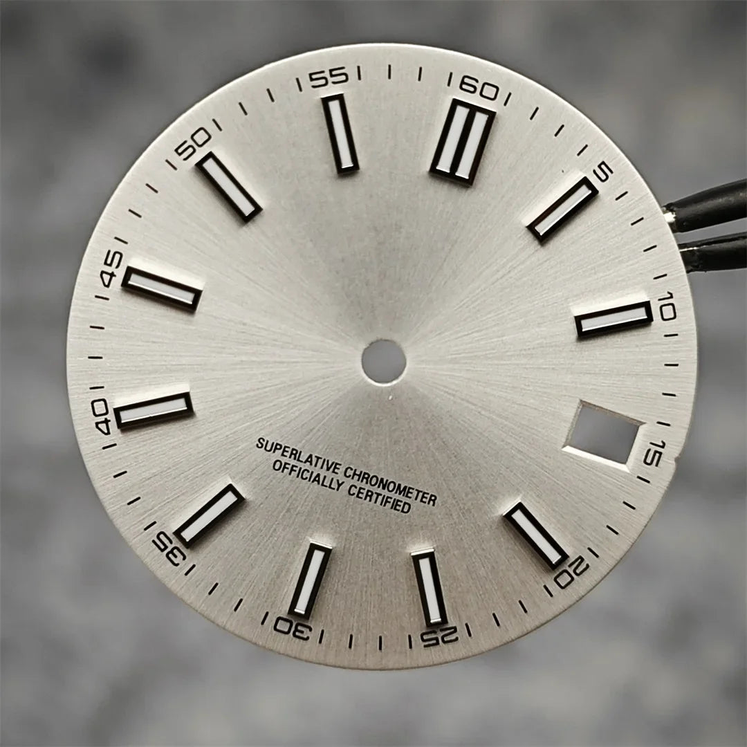 NH35 Watch Dial 28.5mm Log Modified Dial BGW9 Blue Green Luminous Watch Face Modified Watch Accessories for NH35 NH36 movements