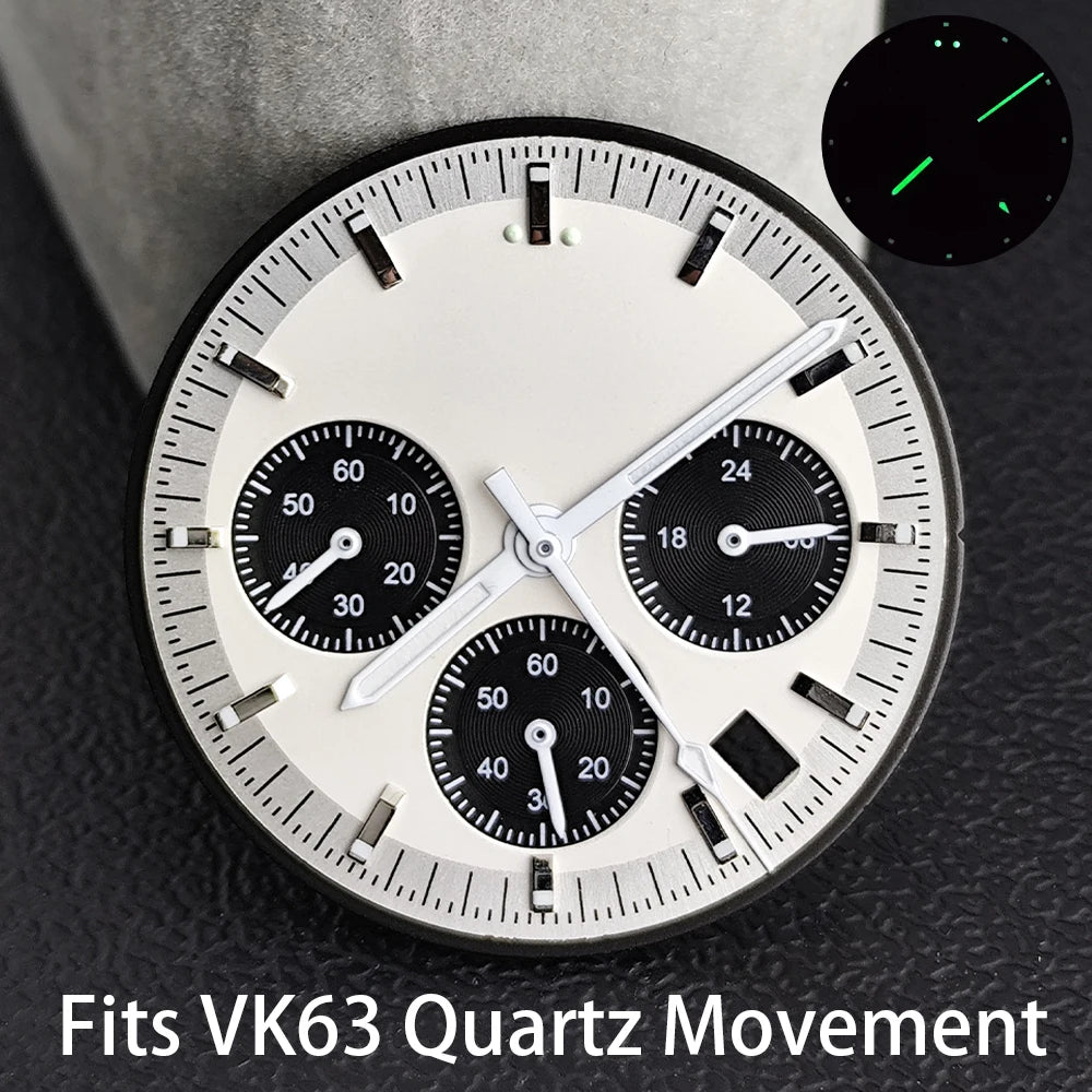 40mm Speedmaster Watch Case Stainless Steel For VK63 VK64 Chronograph Quartz Movement Mineral Moon Foorprint Sterile Caseback