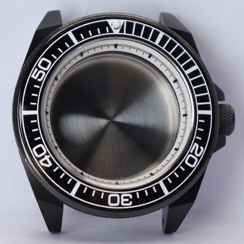 43.8mm Modified Samurai Watch Case Sapphire For NH35 NH36 NH38 4R36 Movements 100M Waterproof