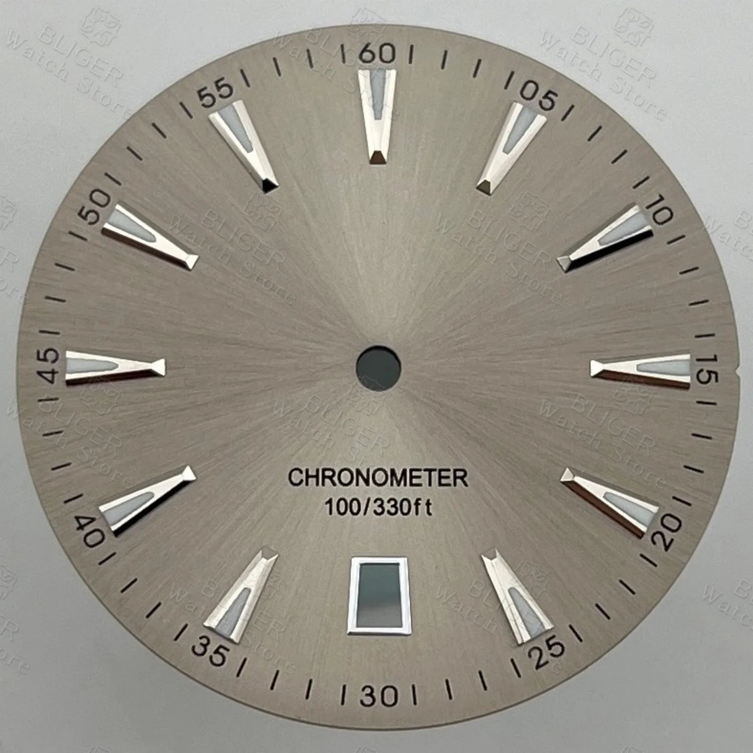 33mm AT Style Watch Dial Wristwatch Parts Sunburst Gradient Black Ocean Blue Red Dial Luminous Fits NH35 Movement 6 o'clock