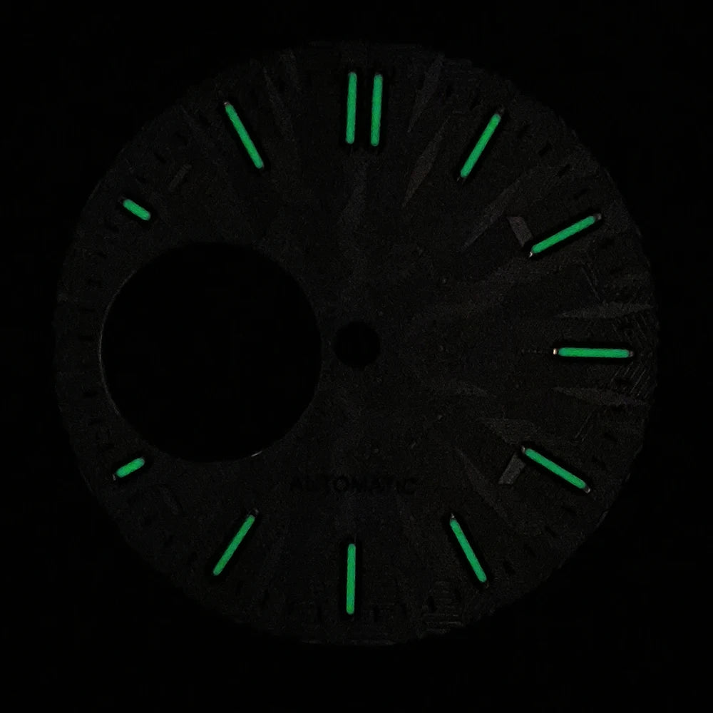 NH38 Watch Dial man watch Custom logo dial green luminous suitable for NH38 movement watch accessories