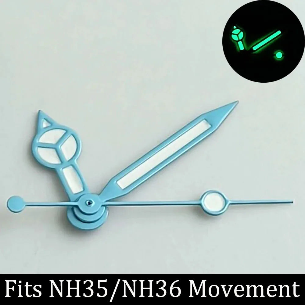 high-quality Watch accessories watch pointer NH series 35 NH36 hands green luminous suitable for N H35/ NH36 movement