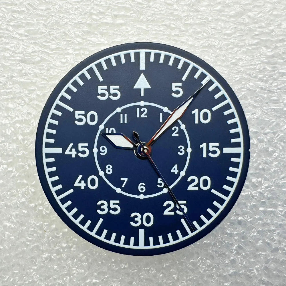 28.5mm pilot Dial Green Luminescence Suitable for NH35/NH36 Movement Installation, Pilot Mechanical Watch Modification Accessories