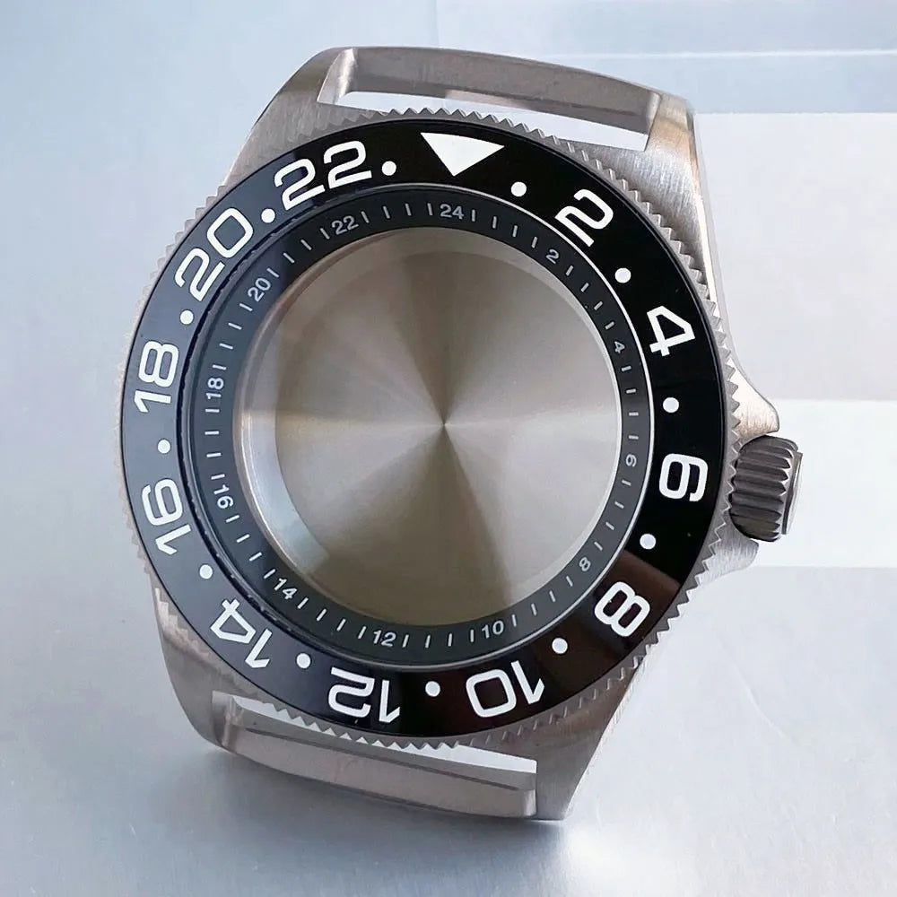 42MM Titanium GMT Watch Case Fit NH34 NH35 NH36 ETA2824 PT5000 Fxd mod Case Watch Anti Allergy Sapphire Glass