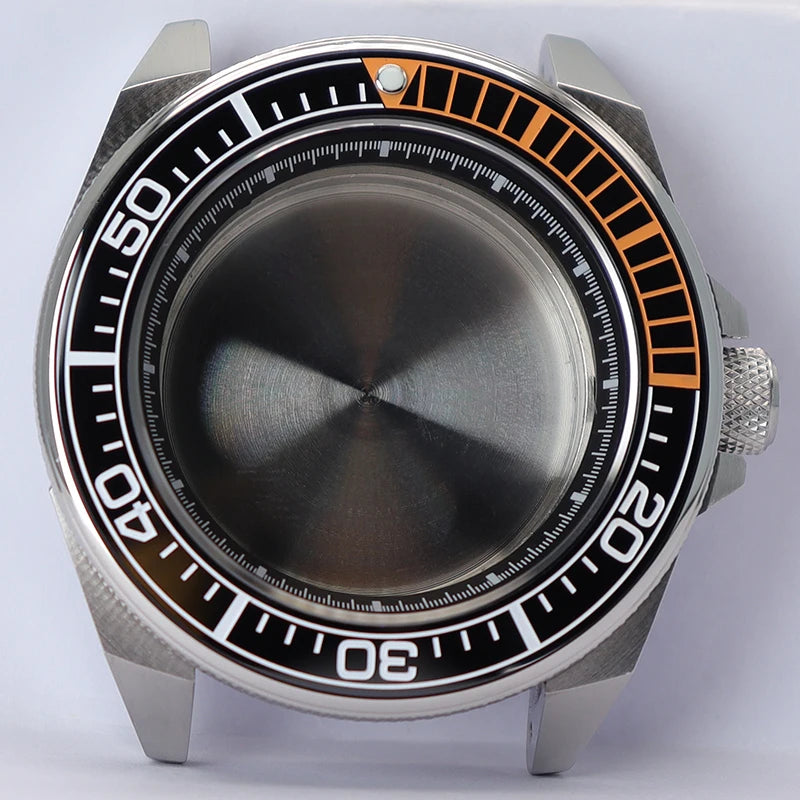 43.8mm Modified Samurai Watch Case Sapphire For NH35 NH36 NH38 4R36 Movements 100M Waterproof