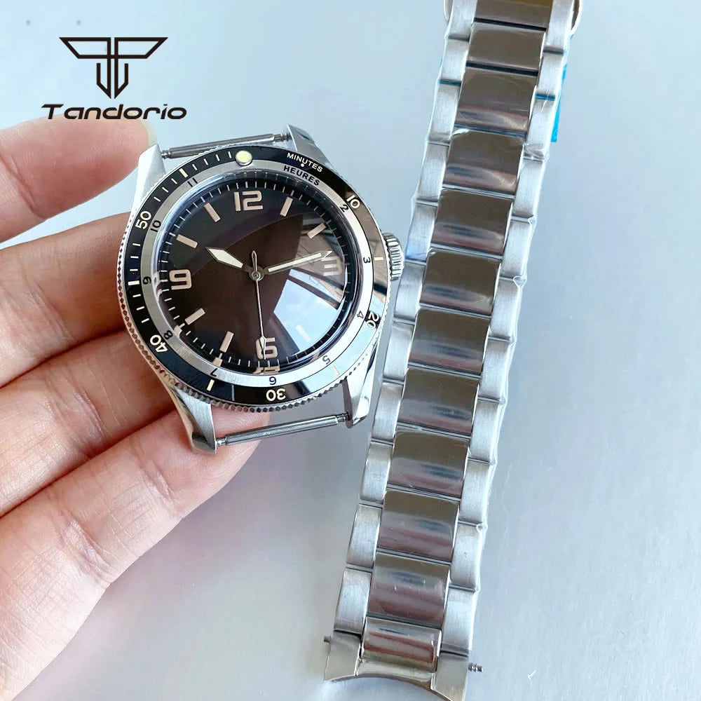 40mm Serica Mod ダイブケース ドーム型サファイア + ブレスレット + 31mm 文字盤 + 針 Mod アクセサリー NH35 NH36 NH38 ETA2824 PT5000 ST2130 Miyota8215 に対応