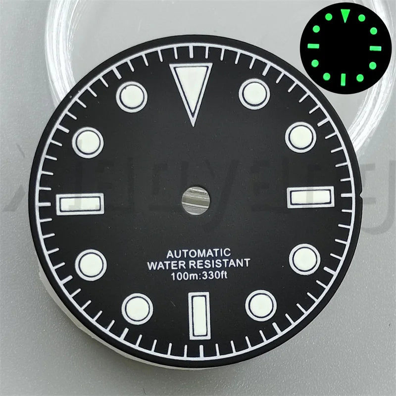 California Dial 29mm Sterile Green Luminous for NH35 NH36 NH34 ETA2824 PT5000