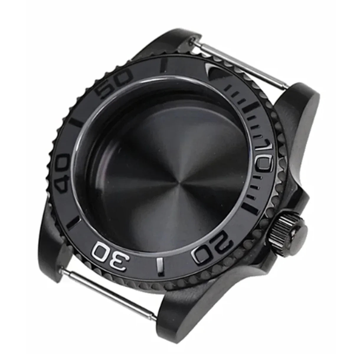 42mm Black PVD Yacht master Skx007 Steel Black Matte Waterproof Watch Case With Sapphire Crystal For Nh35 Nh36 Movement 28.5mm Dial Mods