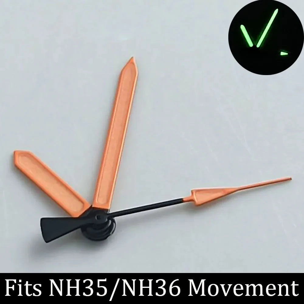 high-quality Watch accessories watch pointer NH series 35 NH36 hands green luminous suitable for N H35/ NH36 movement