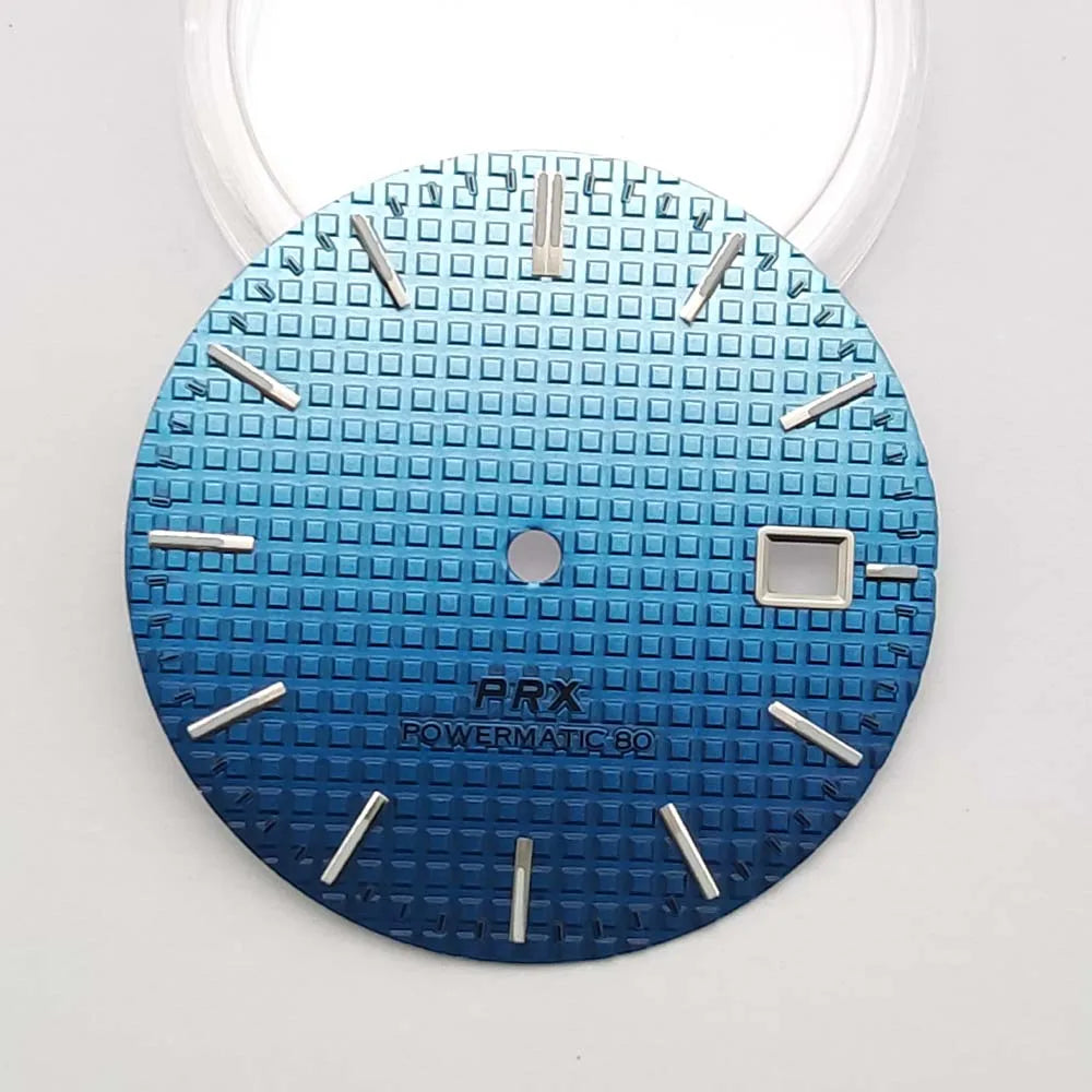 31.8mm Watch Dial No Logo Waffle Texture Thin Markers Watch Dial Mod Fit For PRX AP Seiko NH35/36 Movement Case Parts Hands Accessories