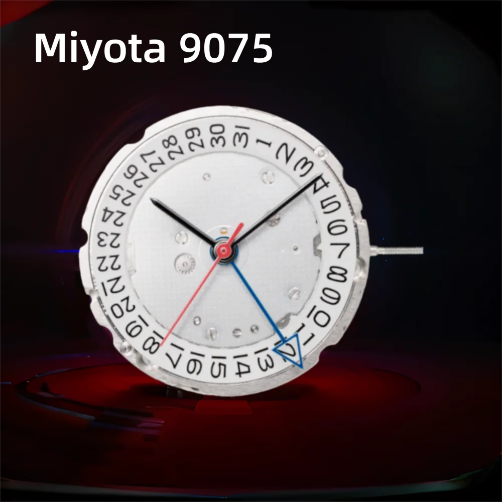 Original Japan Miyota 9075 Gmt Movement Four Hands Automatic Movement 24 Jewels High Accuracy