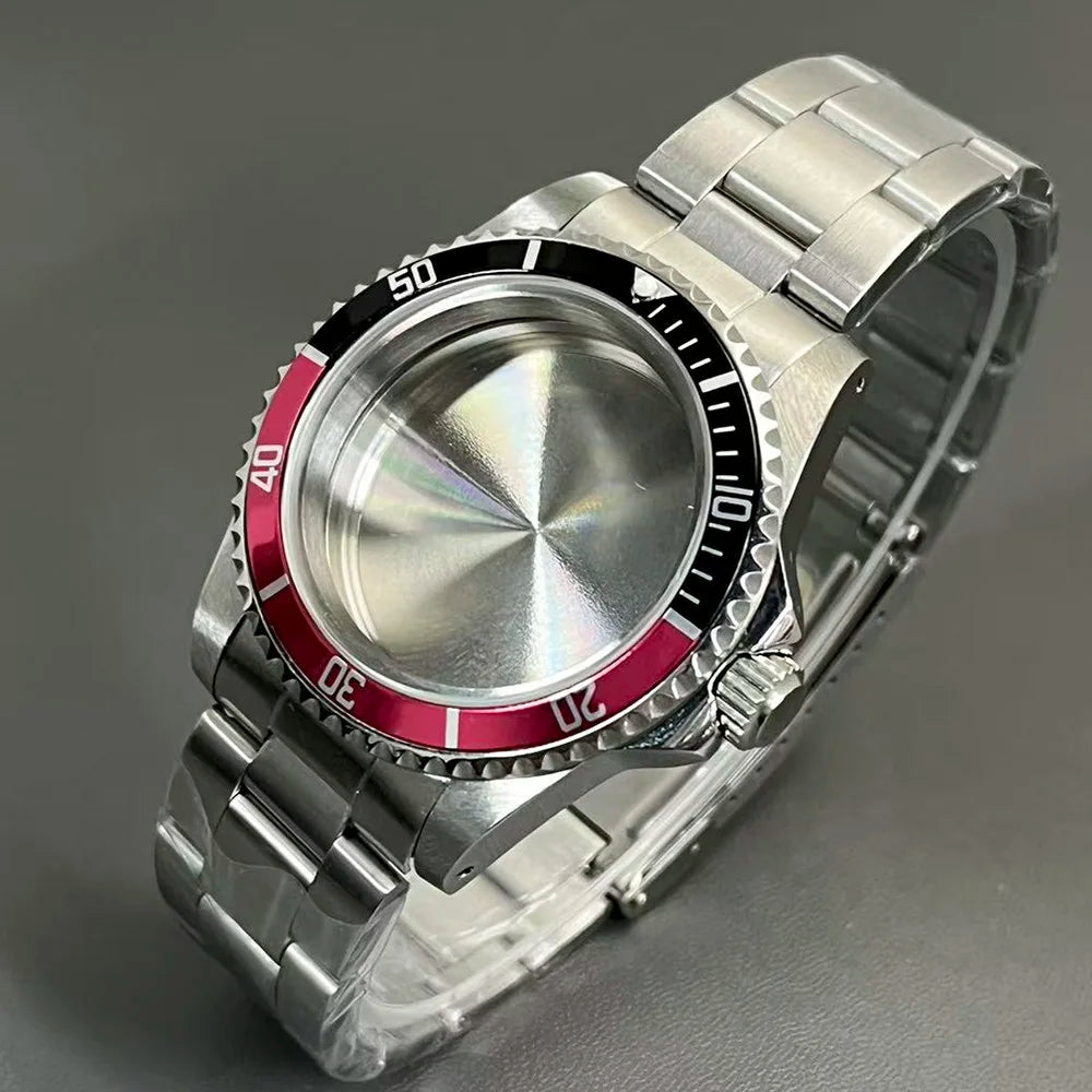 Retro Diver case 39mm,10bar waterproof stainless steel sapphire crystal case, suitable for NH34, NH35, NH36 mechanical movement accessories