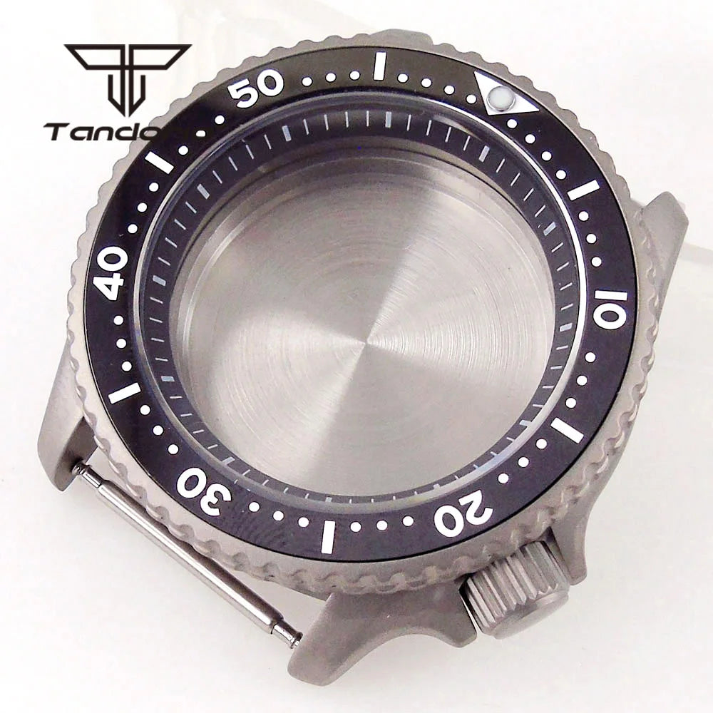 41mm Titanium Skx007 Watch Case 3.8 Crown Sapphire Glass Chapter Ring Fit NH35 NH36 NH38 Movement