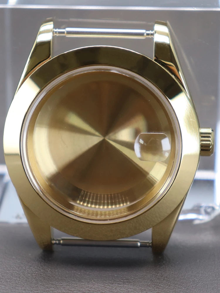 Explorer Watch Case 36mm/39mm Silver Rose Gold yellow Gold Two tone Sapphire 316L stainless Steel For Nh35 Nh36 NH34 NH38 Nh70 Miyota 8215 8285Movement