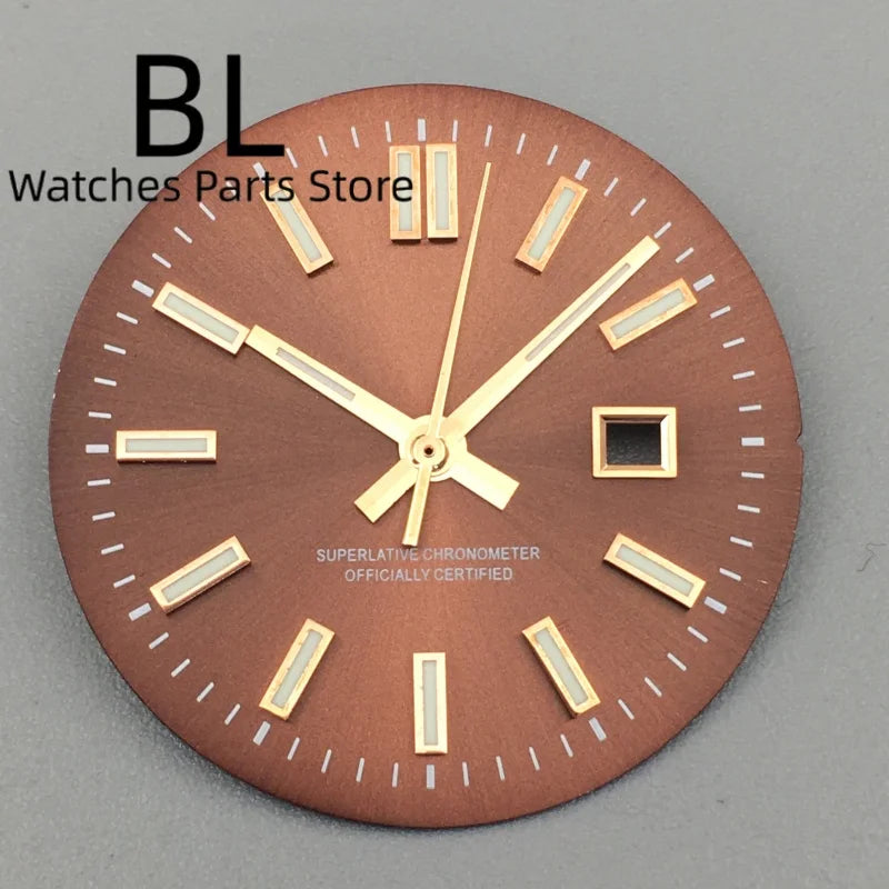 24.5MM Dial for women's watch Sunburst NH05 Watch Dial Gold Rose Sticks Number Women's Mechanical Watch Modified Parts Fit 31mm NH05 NH06 Watch
