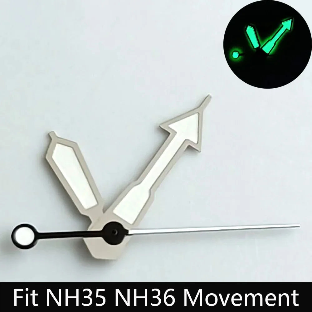 high-quality Watch accessories watch pointer NH series 35 NH36 hands green luminous suitable for N H35/ NH36 movement