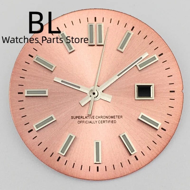 24.5MM Dial for women's watch Sunburst NH05 Watch Dial Gold Rose Sticks Number Women's Mechanical Watch Modified Parts Fit 31mm NH05 NH06 Watch