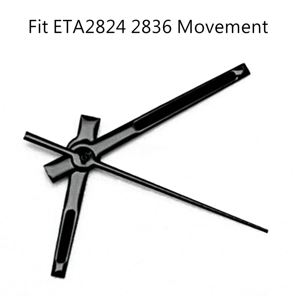 ETA Black Watch Hands Green Lume Fit NH35 NH36 PT5000 ETA2836 2824 DG2813 3804 Miyota8215 8205 821A Movement Watch Accessories
