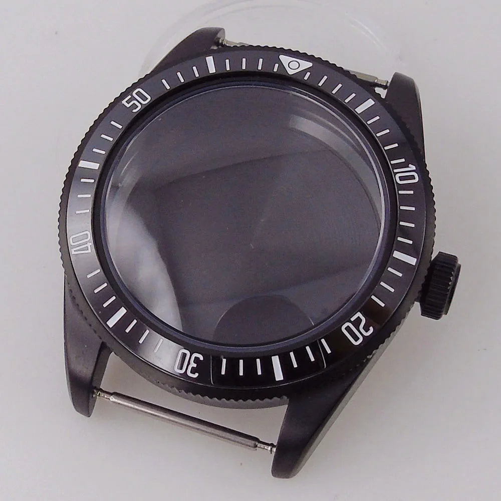 39mm PVd Black Rose Gold Dive Watch Case BB58 Mod 20BAR Waterproof Dome Sapphire Glass 39mm Black Bay Watch Case for NH34 NH35 NH36 NH70 ETA2824 PT5000 Watch Parts (Copy)