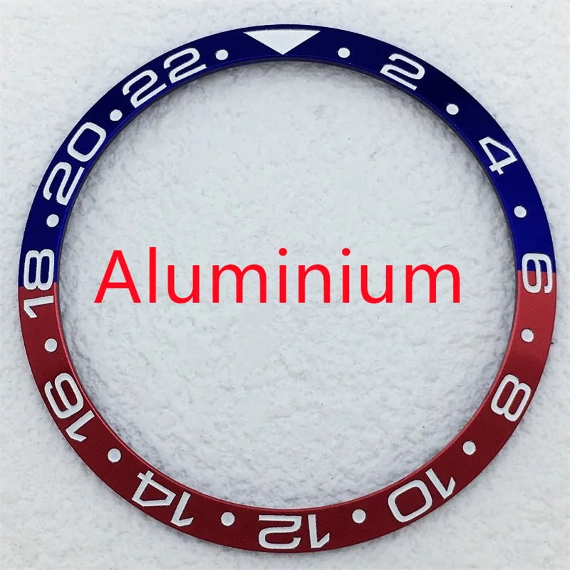 BB58 Watch Bezel Insert 37.2mm x 31.4mm Ceramic/aluminium for 39mm Case Watch Accessory Parts