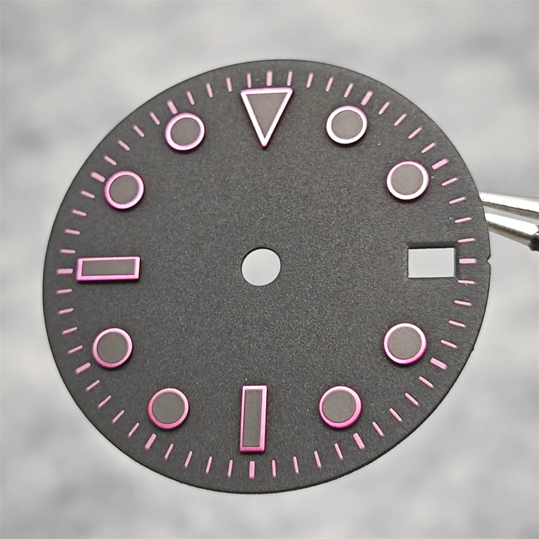 28.5mm NH34 Watch Dial + 4 Pointer Set GMT Mechanical Accessories SUB Watch Dial Modification Parts for NH34 and NH35 Movements