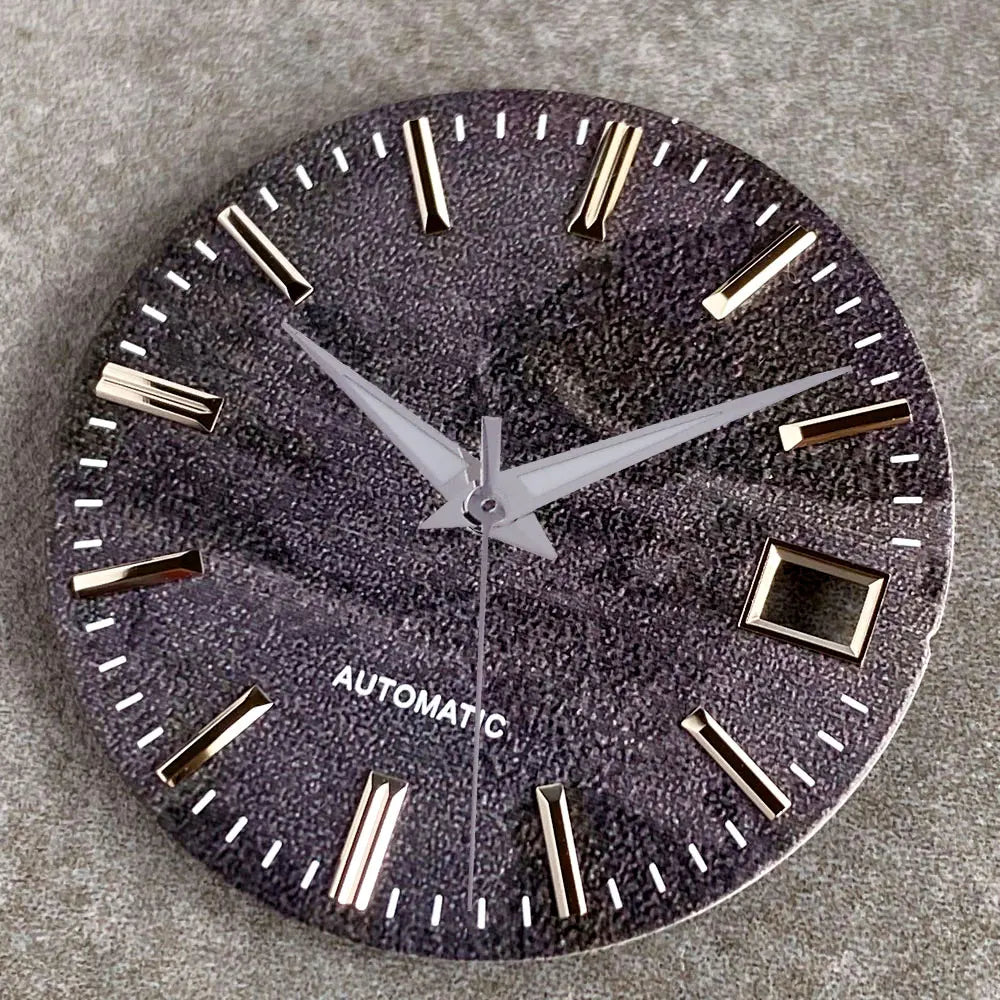 28.5mm mop dial Fit NH35 NH36 Diving Irregular DIY Black White Blue Mod Watch Dial Face Watches Accessories Parts Silver Steel Index